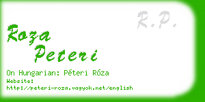 roza peteri business card