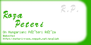 roza peteri business card